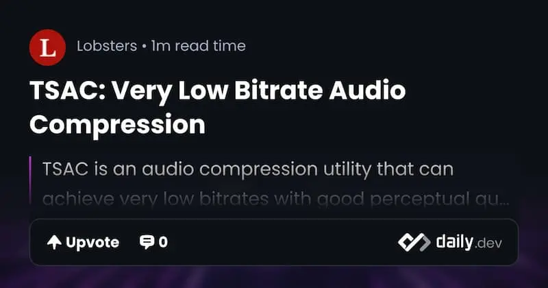 TSAC ｜音频压缩-数智网创