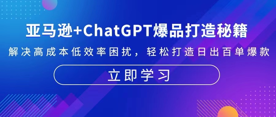 亚马逊+ChatGPT爆品打造秘籍：解决高成本低效率困扰 轻松打造日出百单爆款-数智网创