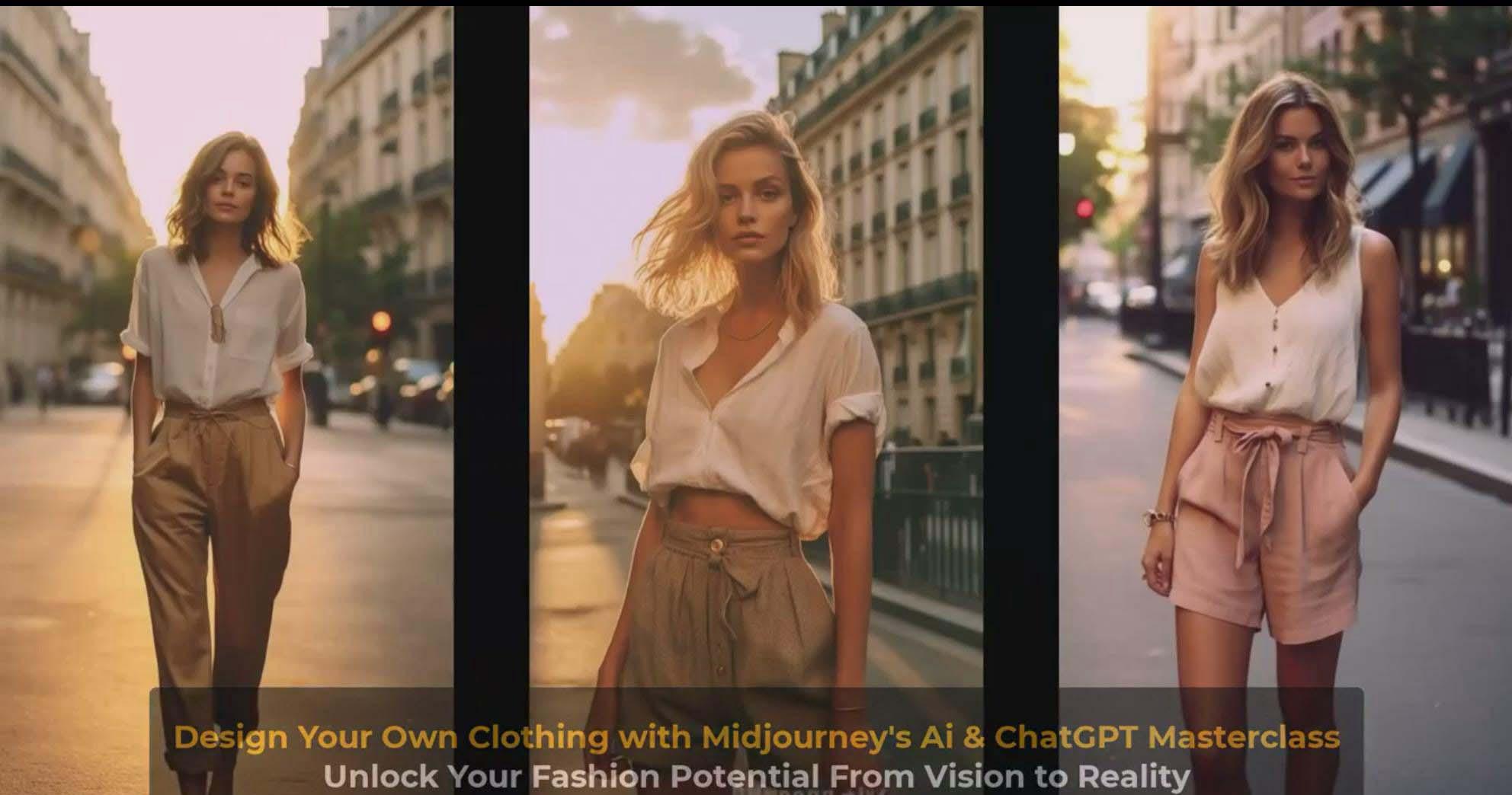 图片[9]-利用 Midjourneys Ai 人工智能设计自己的服装AI大师班-10节课-中英字幕-数智网创