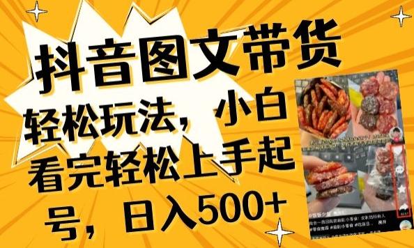 抖音图文带货已过时?那你不如仔细看看这个，小白看完轻松上手起号，日入500+不是梦【揭秘】-数智网创