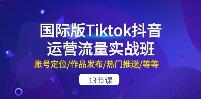 国际版Tiktok抖音运营流量实战班：账号定位/作品发布/热门推送/等等-13节-数智网创