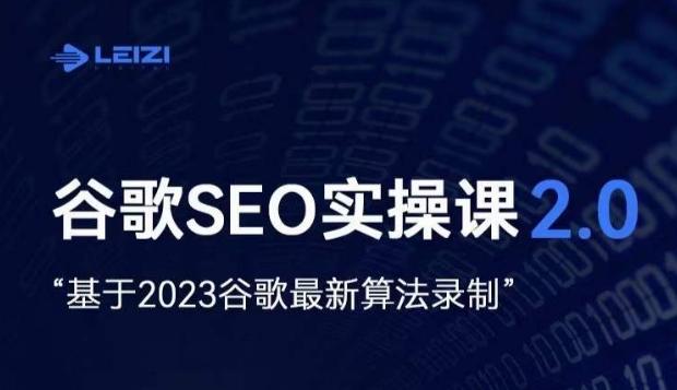 雷子·谷歌SEO 2.0实战课,独立站询盘自由必备,基于2023谷歌最新算法录制-数智网创