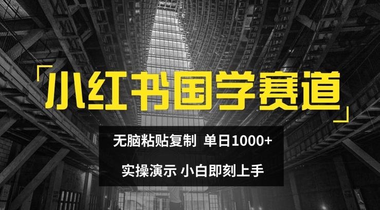小红书国学赛道，无脑粘贴复制，单日1K，实操演示，小白即刻上手【揭秘】-数智网创