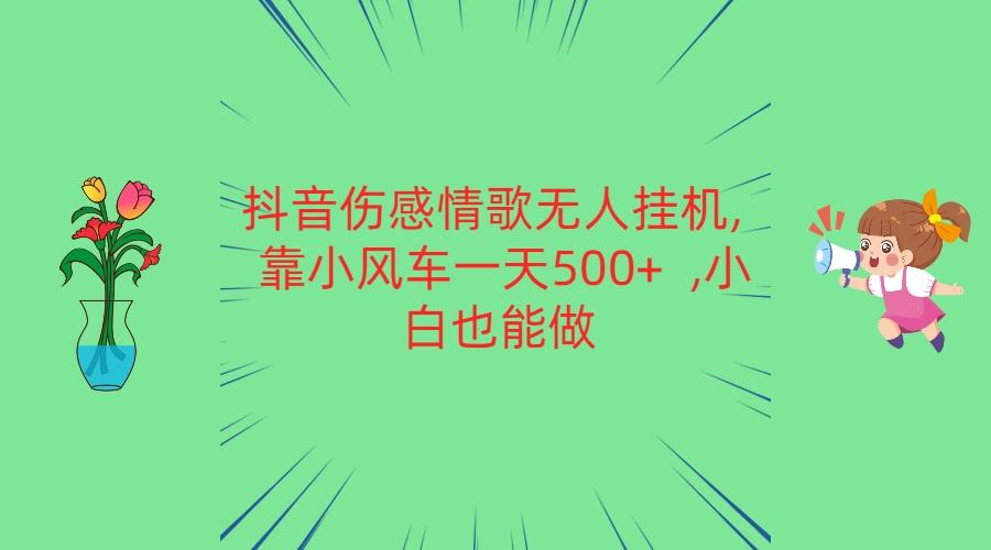 抖音伤感情歌无人挂机 靠小风车一天500+ 小白也能做-数智网创