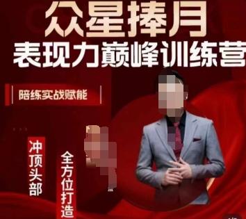 众星捧月表现力巅峰训练营，全方位打造，陪练实战赋能-数智网创