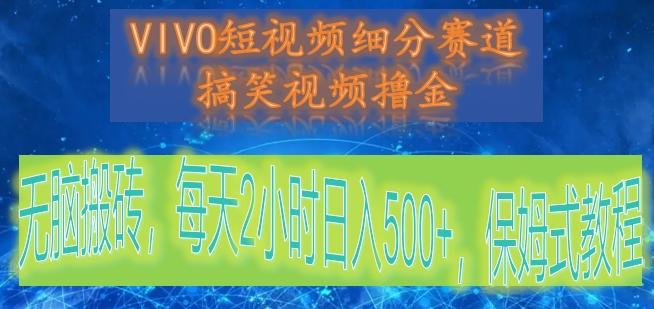 VIVO短视频细分赛道，搞笑视频撸金，无脑搬砖，每天2小时日入500+，保姆式教程-数智网创