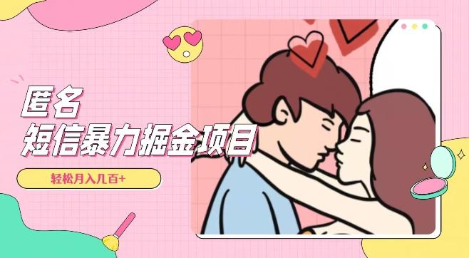 全网首发，揭秘超冷门匿名短信项目，通过信息差日入几百+【揭秘】-数智网创