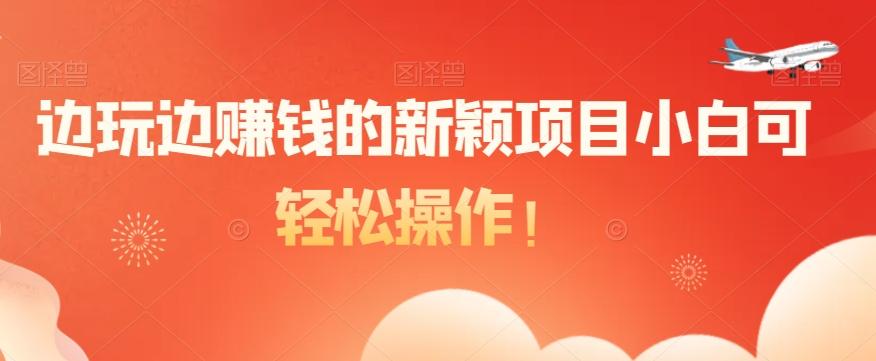 边玩边赚钱的新颖项目小白可轻松操作！-数智网创