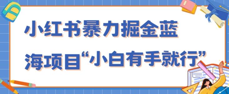 小红书暴力掘金蓝海项目，轻松日入1000+、小白有手就行（附新引流方法，不违规）-数智网创