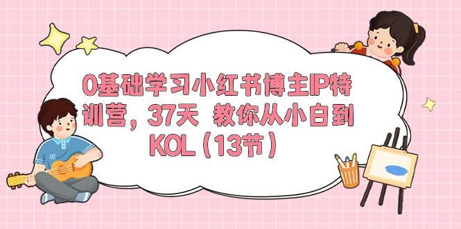 0基础学习小红书博主IP特训营，37天 教你从小白到KOL(13节-数智网创